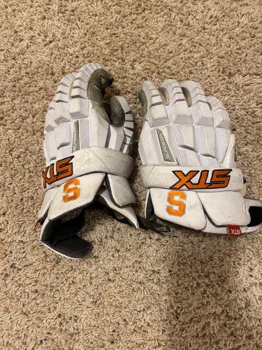 Syracuse lacrosse game used RZR gloves