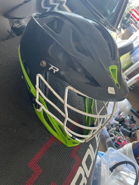 Navy blue /green lacrosse helmet