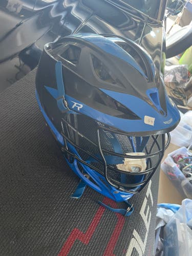 Black and blue lacrosse helmet cascade r