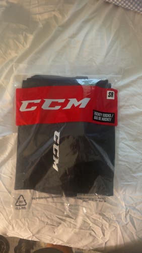 Black New Large CCM Custom Sublimated Socks