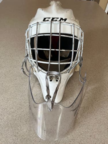 CCM goalie helmet and neck guard