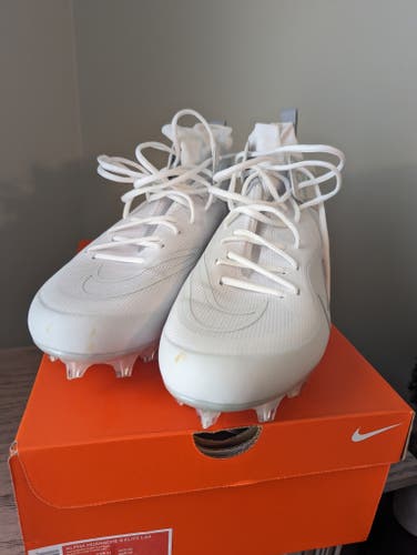 Brand New Nike Huarache 8 Elite Men's Cleats - Size 12 - White