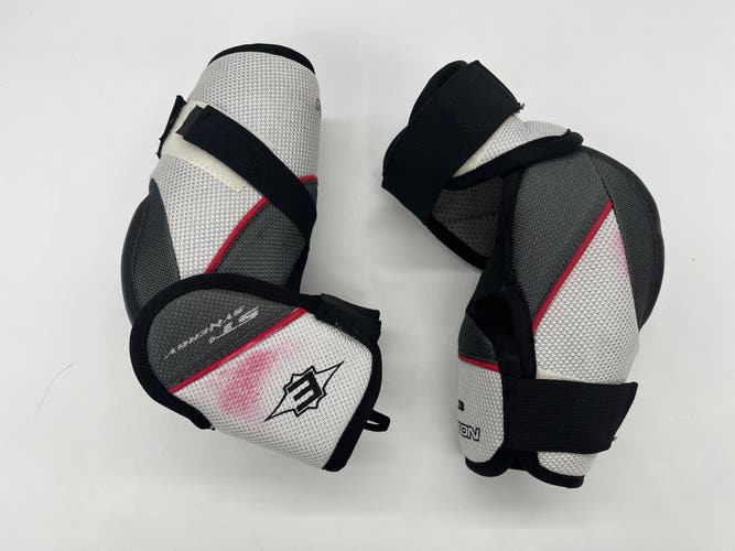 JR LARGE Easton ST4 Synergy Ice Roller Hockey Elbow Pads WASHED