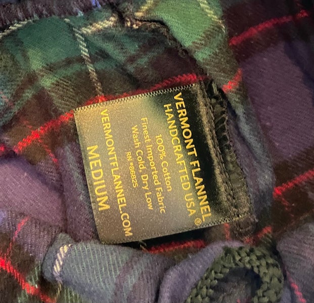 New Men's Medium Vermont Flannel Company Green Red Blue Plaid