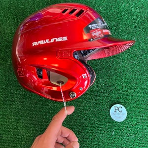 New Sr Fits - 6 7/8 - 7 5/8 Rawlings Velo Red Batting Helmet