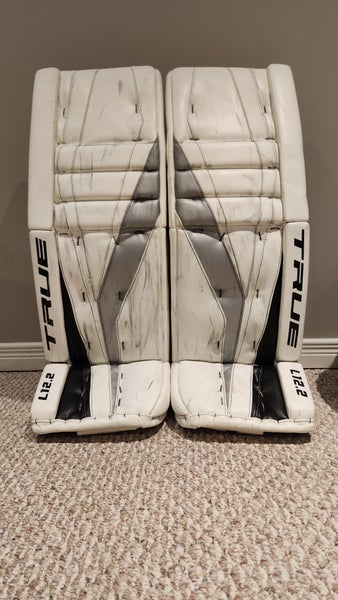 Used 34"+1 True L12.2 Goalie Leg Pads Pro Stock (NHL Jean Franscois Berube)
