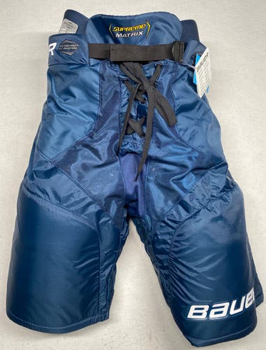 NEW Bauer Supreme Matrix Pants, Navy, Int. Large
