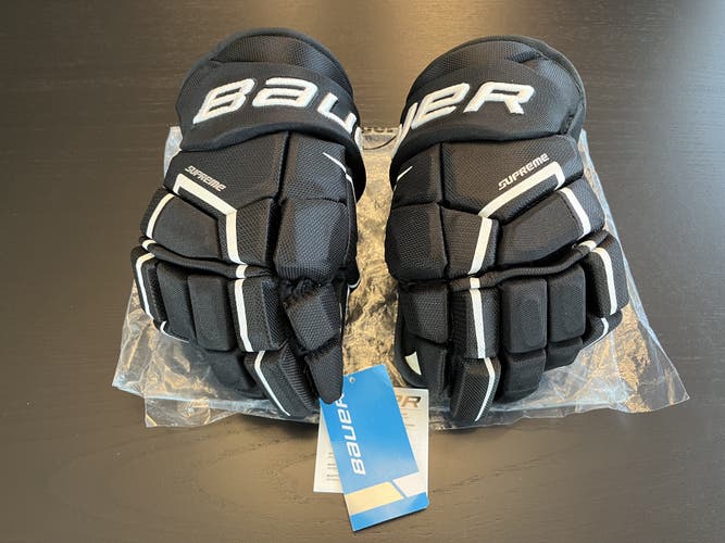 New Bauer Supreme 3S Pro Gloves 14" Black