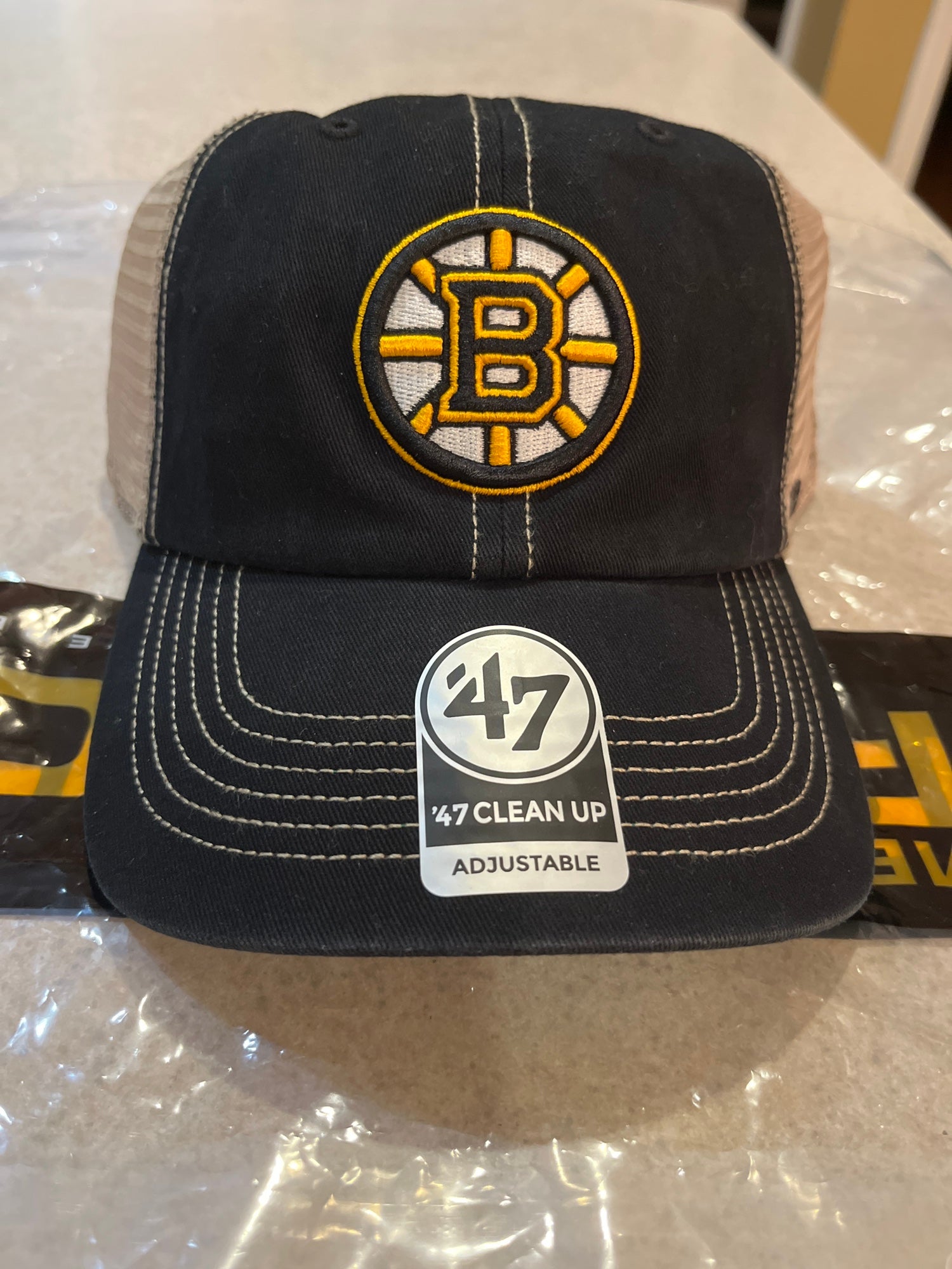 47 Gold Boston Bruins Clean Up Adjustable Hat