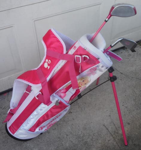 Barbie Girls Real Complete Golf Set with Carry Bag and 3 Clubs