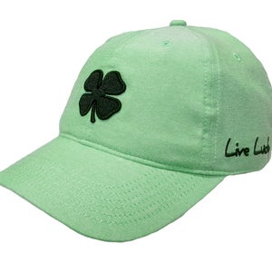 NEW Black Clover Live Lucky Soft Luck 6 Black/Green Adjustable Golf Hat/Cap