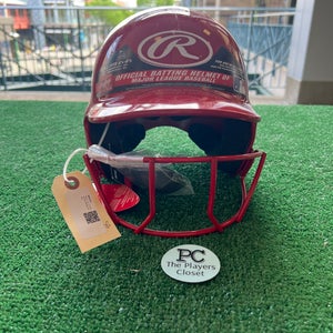 New 6 1/4 - 6 7/8 Rawlings Red Batting Helmet