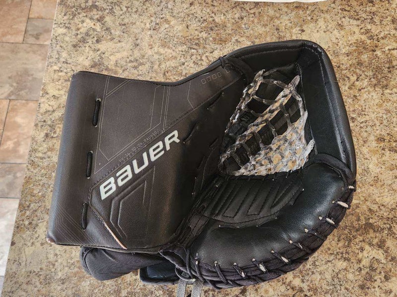 Game Used Colorado Avalanche Pro Stock Bauer Mach Glove & Blocker Regular  Miner