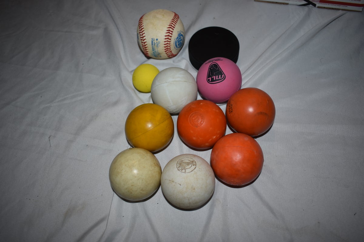 Various Sports Balls - 10 Total + Puck
