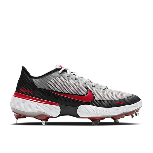 Nike Alpha Huarache Elite 3 Low Metal Baseball Cleats Size 13 Gray Red Black
