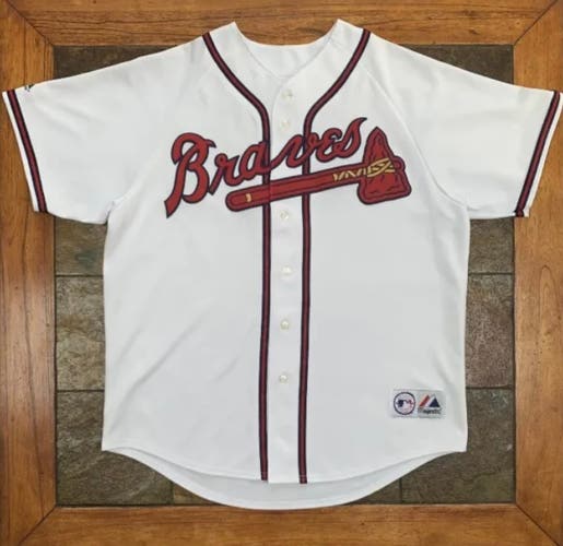 Atlanta Braves White New XL Majestic Jersey