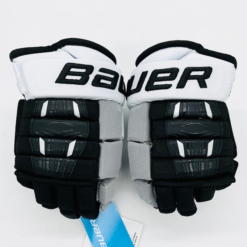 New Providence College Friars Bauer Pro Series  Hockey Gloves-12"-Grey Clarino Palms