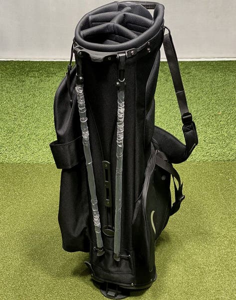 Nike Air Sport Carry Stand Golf Bag Black 6-Way Top w/ Rain Hood