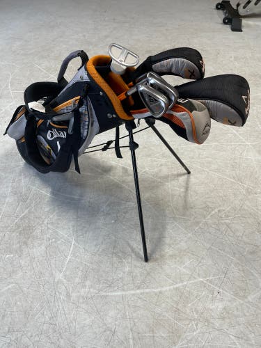 Callaway XJ Hot Junior 8 Piece Golf Set Driver Wood Hybrid Irons Putter Bag LH