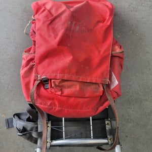 Used Red Backpack Camping And Climbing Backpacks