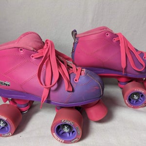 Crazy Rocket Youth Roller Skates Size 3 Color Pink Condition Used