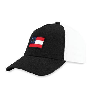 NEW Callaway Golf Georgia Trucker Black/White Adjustable Snapback Golf Hat/Cap