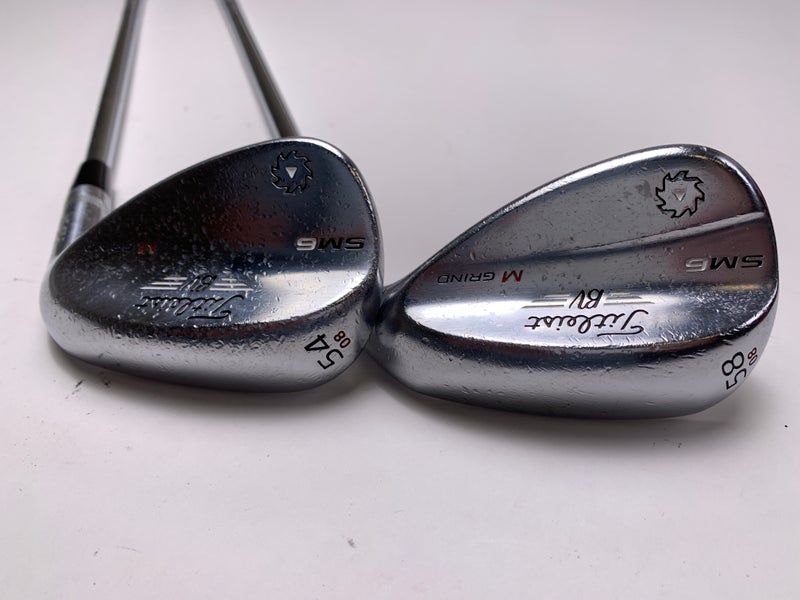 Titleist Vokey SM6 Tour Chrome Wedge Set 54* 8 | 58* 8 NS Pro 970 Regular RH