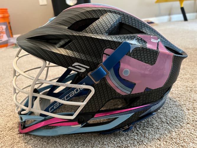 Pink whale foundation Cascade S lacrosse Helmet