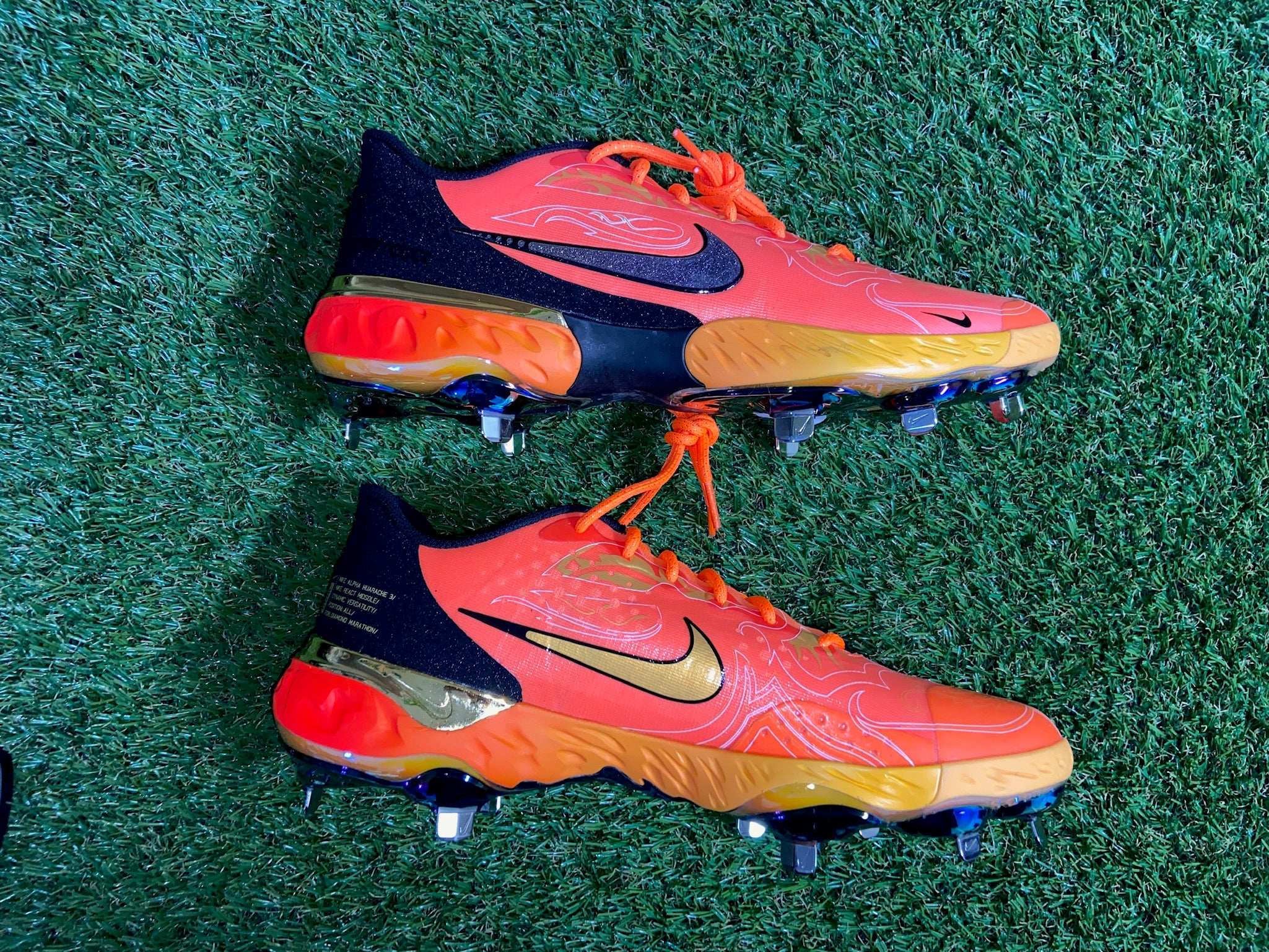 orange nike baseball cleats