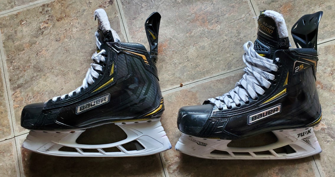 Senior Used Bauer Supreme 2S Pro Hockey Skates Regular Width Pro Stock Size 8
