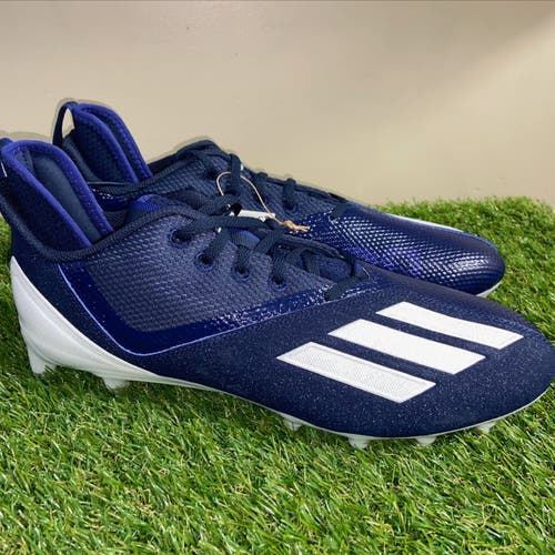 *SOLD* Adidas Adizero Scorch Mens Football Cleats Navy Blue White FX4250 Size 12.5 NEW