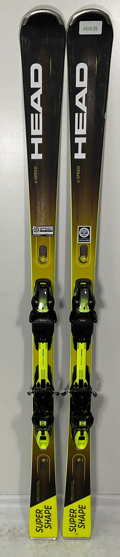 Used 2023 HEAD Supershape 170cm e-SPEED Skis With PRD 12 Bindings (23DS38)