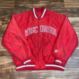 Vintage Wisconsin Badgers Classic Starter Jacket Size XL Stitched Made in USA