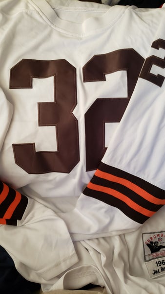 JIM BROWN #32 1964 NFL 1957-1965 FULLBACK CLEVELAND BROWNS THROWBACK JERSEY