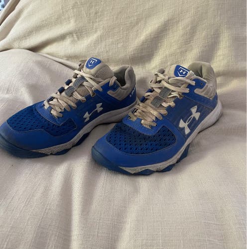 Blue Used Turf Cleats Low Top