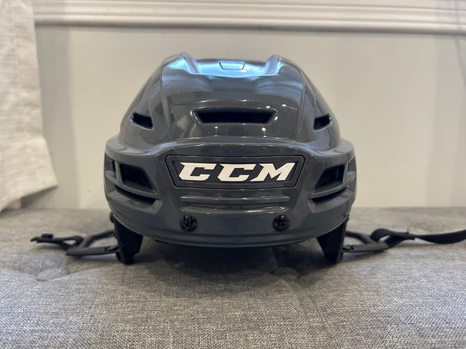 New Vegas Grey CCM Tacks 710 Helmet Medium