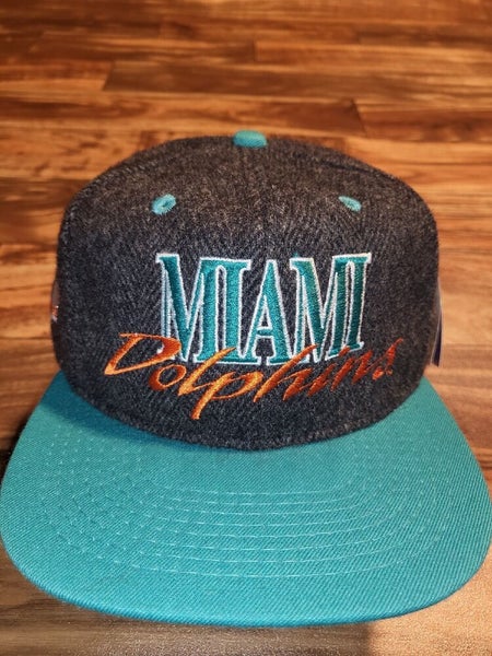 Miami Dolphins New Era Snapback Script Hat Cap Vintage 90s