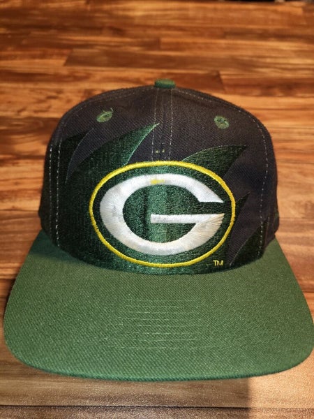 Vintage Rare Green Bay Packers Black Dome Sports New Era Wool