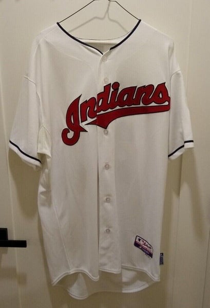 Authentic Majestic Cool Base Cleveland Indians Michael Bourn retro Home  Jersey-48 (XL)