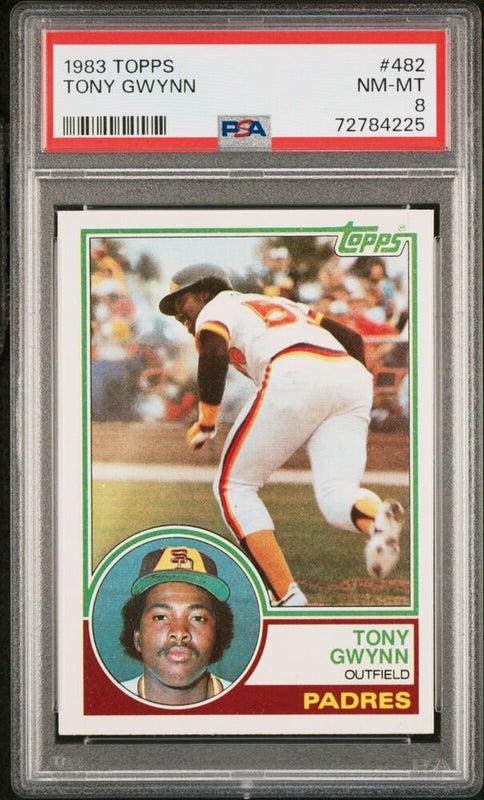 1983 Topps Baseball #482 Tony Gwynn RC San Diego Padres Near Mint PSA 8