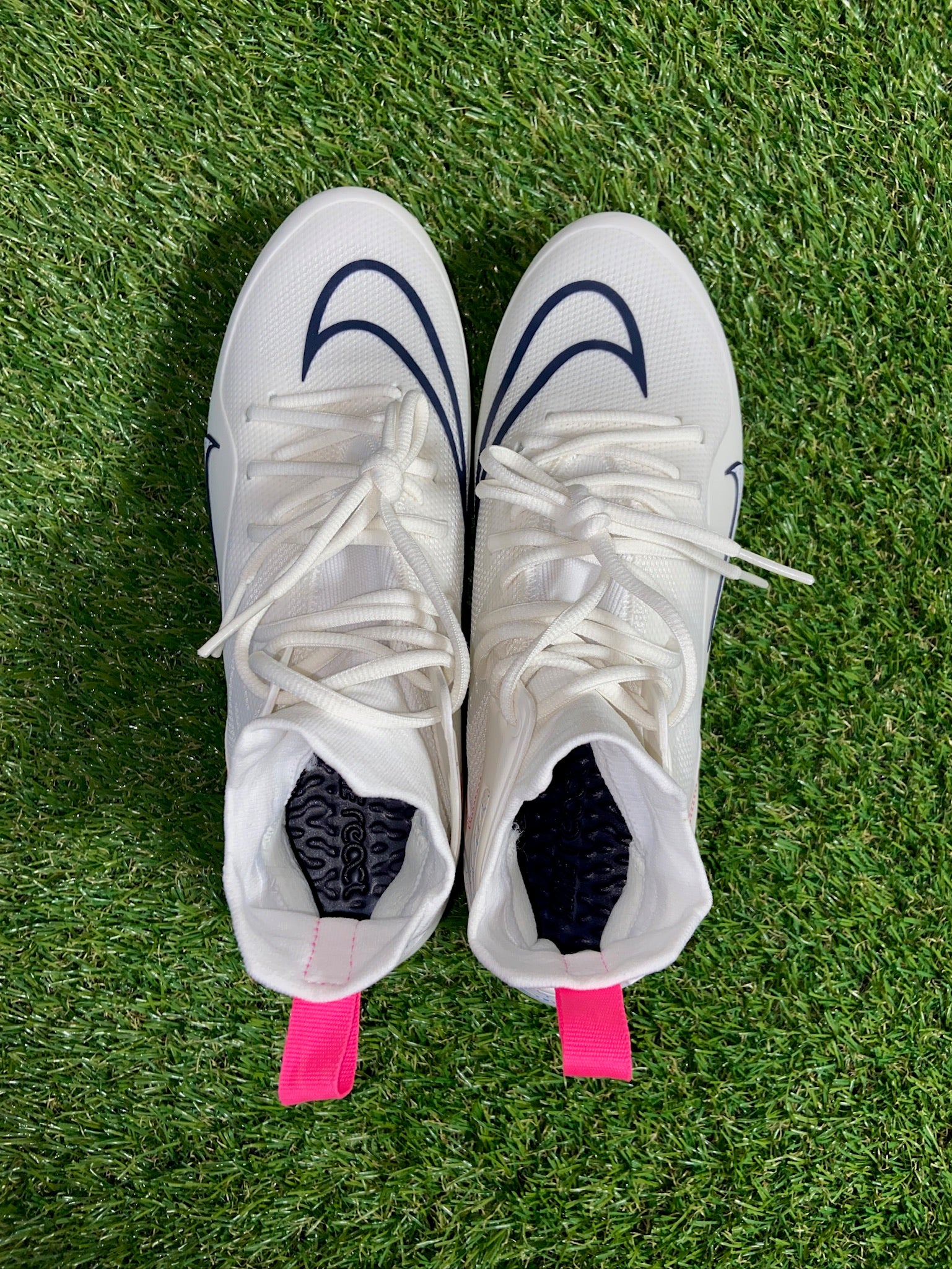 Nike CW4440-110 Mens Size 10.5 White Alpha Huarache 8 Elite LAX Lacrosse Cleats Nike Alpha Huarache 8 Elite LAX Lacrosse Cleats White Men main image 3
