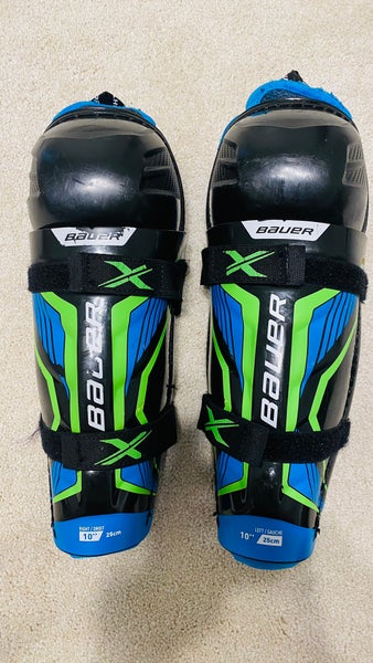Used Bauer X Shin Pads 10” Youth