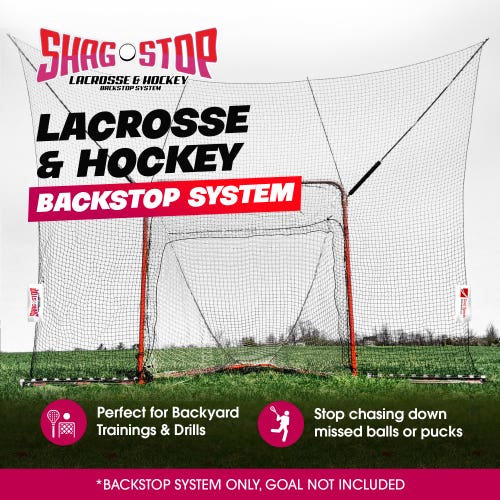 Shag Stop Backstop fits Lacrosse, Box Lacrosse and Hockey goals