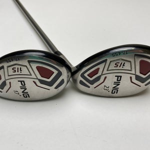 Ping i15 2 & 4 Hybrid Set 17* 23* TFC700 Regular Graphite Mens RH