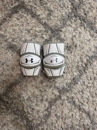 White Under Armour Revenant Arm Pads