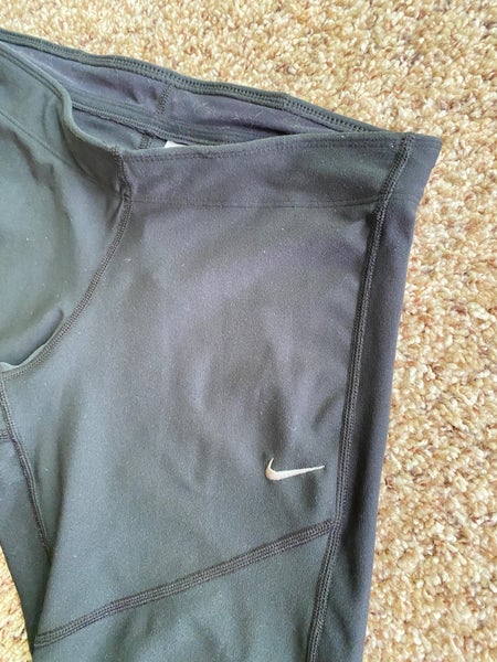 Nike Dri-Fit Running Pants wz zip pocket n drawstrings. Black. Women's Size  S