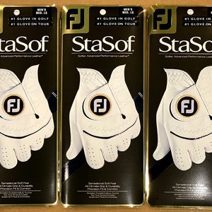 FootJoy StaSof Mens Golf Glove Pack Lot Bundle Medium Large ML New  #84196