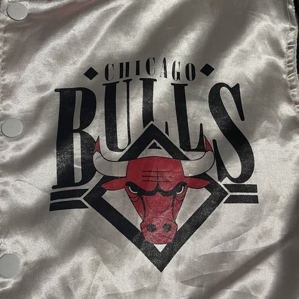 Chicago Bulls Satin Silver Bomber Jacket