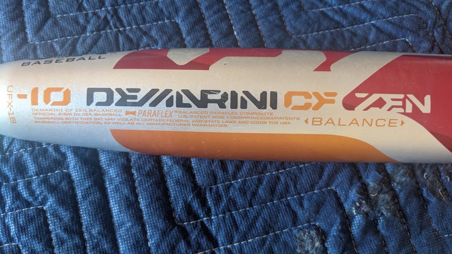USA DeMarini CF Zen Balanced Bat (-10) 21 oz 31"