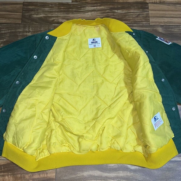 Vintage Green Bay Packers Quilted Quilted Nylon Button Jacket Size